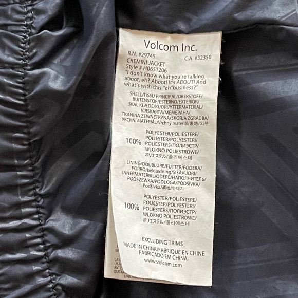 Volcom Cremini Shell Snowboard & Ski Jacket Small - Picture 12 of 12